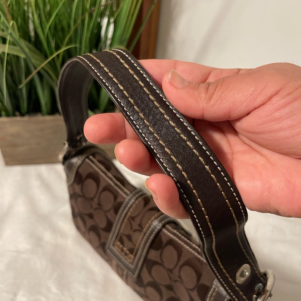 Coach Chocolate brown Signature Shoulder Bag - Picture 6 of 11
